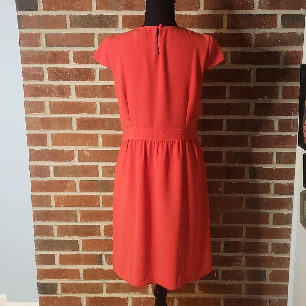 J. Crew Orange cap sleeve dress, size 8 - Picture 5 of 8